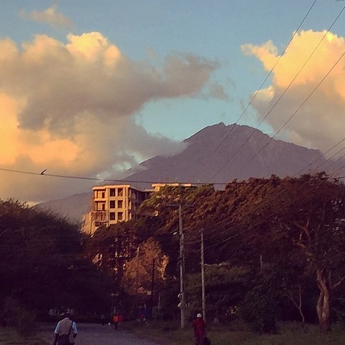 Mt. Meru in Arusha, Tanzania: It’s always great to be in a city with a 15k foot mountain in its vicinity. Keeps you humble and inspired. #arusha #tanzania #mtmeru #mountain #africa #noebola